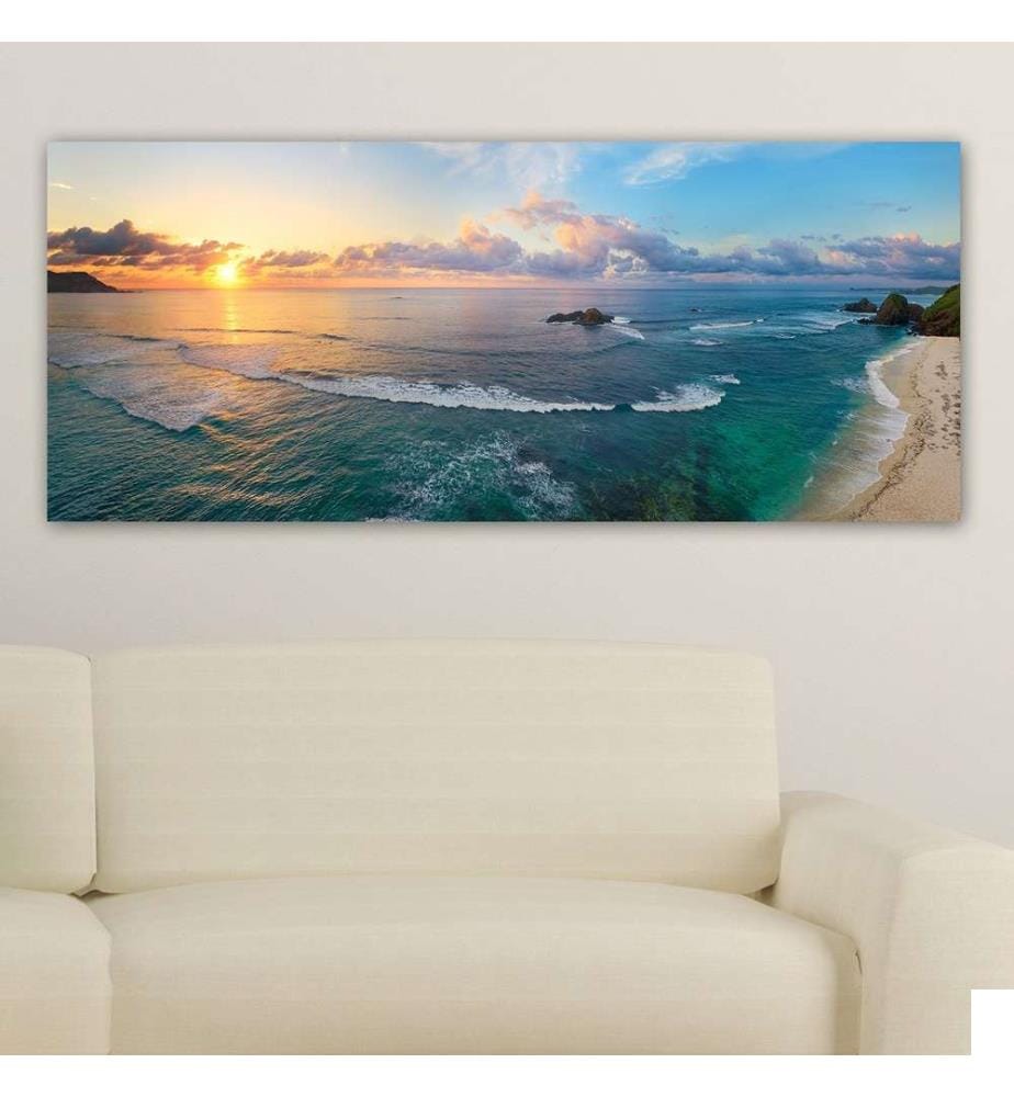 Peinture décorative sur toile, multicolore, toile, cadre en bois