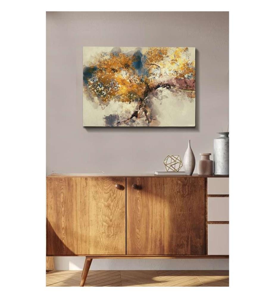 Peinture décorative sur toile, multicolore, toile, cadre en bois