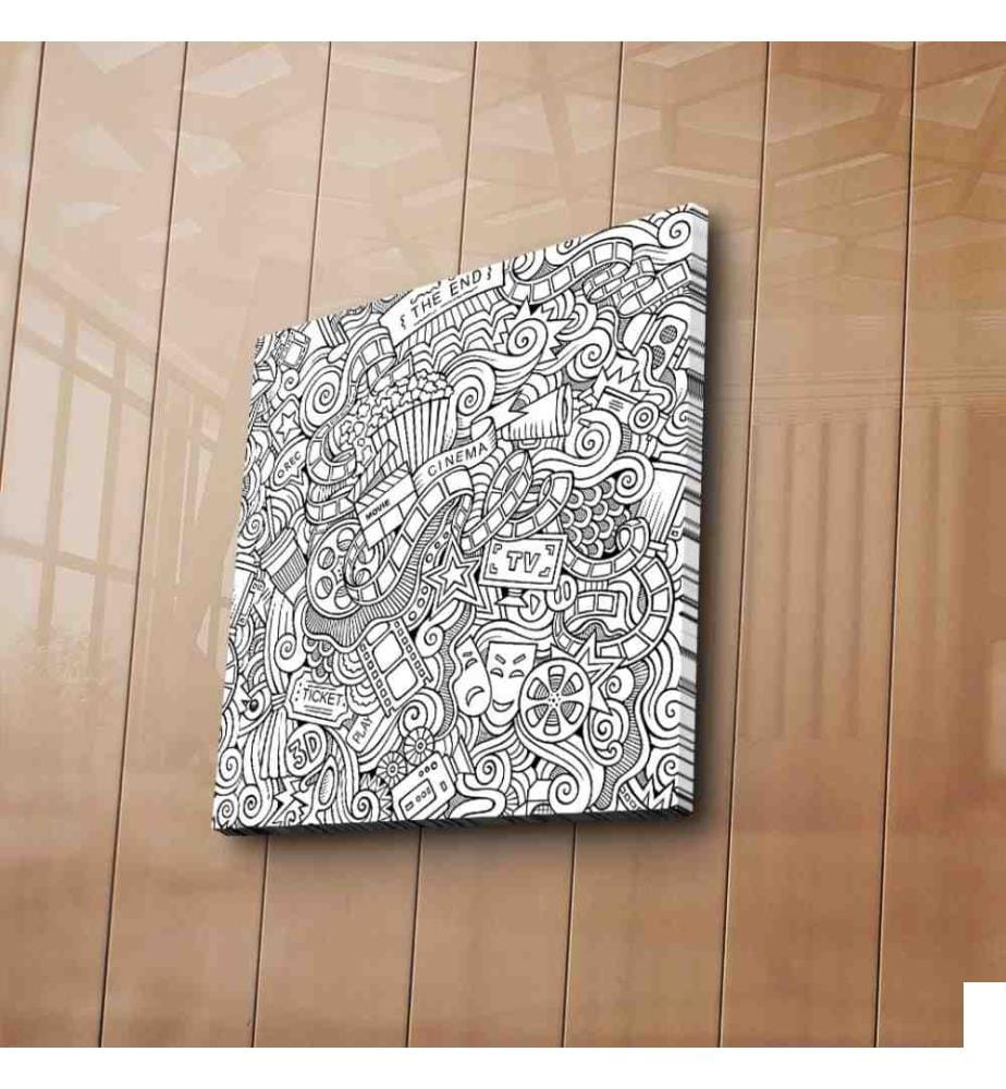 Toile décorative à peindre, Multicolore, Toile en daim