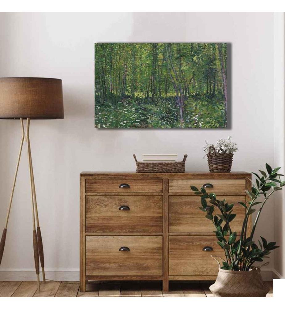 Peinture décorative sur toile, multicolore, toile, cadre en bois