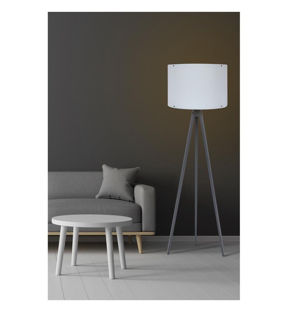 Blanc, Gris, Lampadaire, Corps MDF