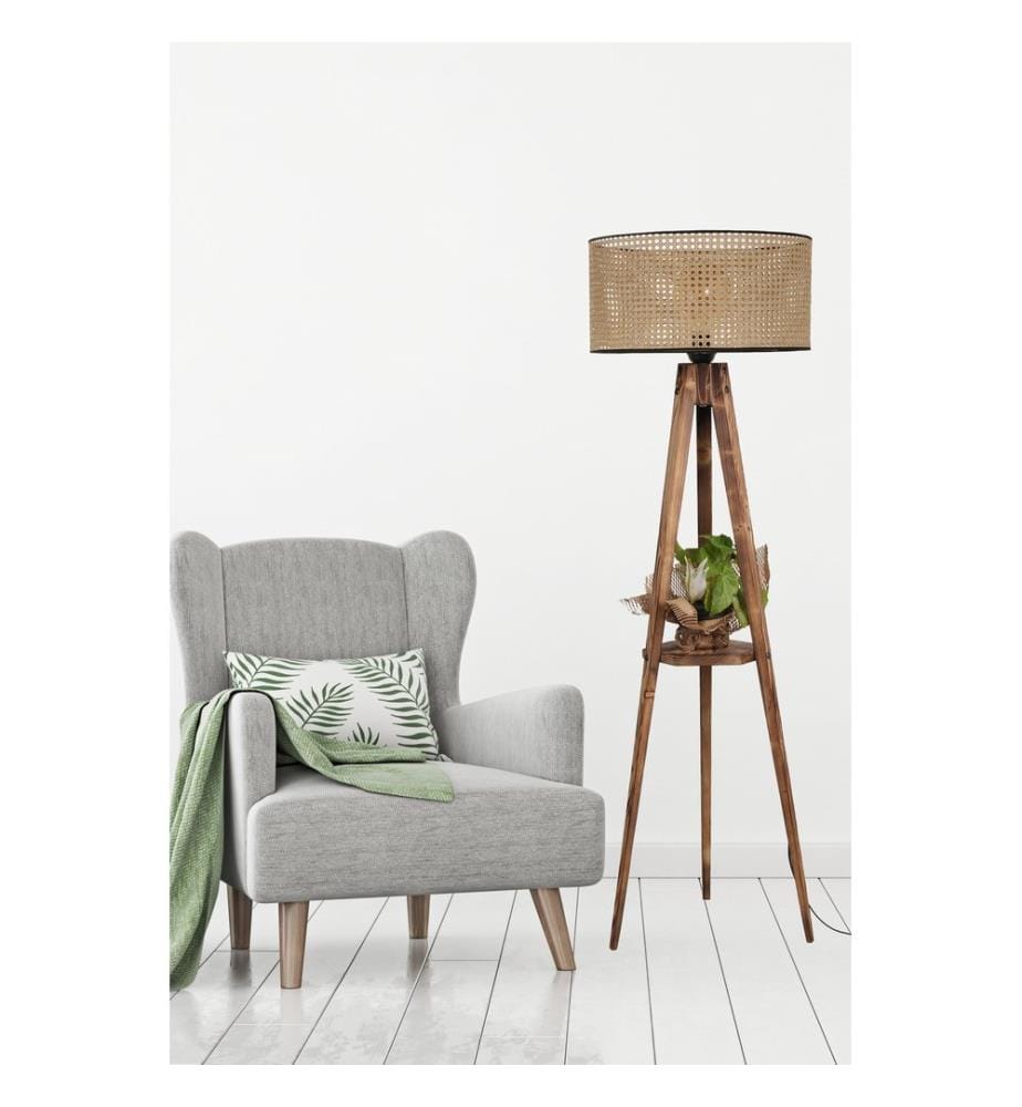 Marron, Lampadaire, Corps En Bois