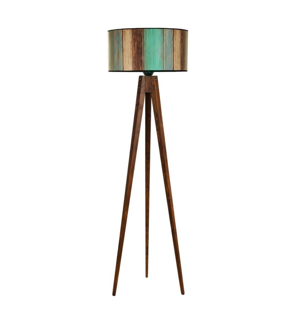 Coloré, Lampadaire, Corps En Bois
