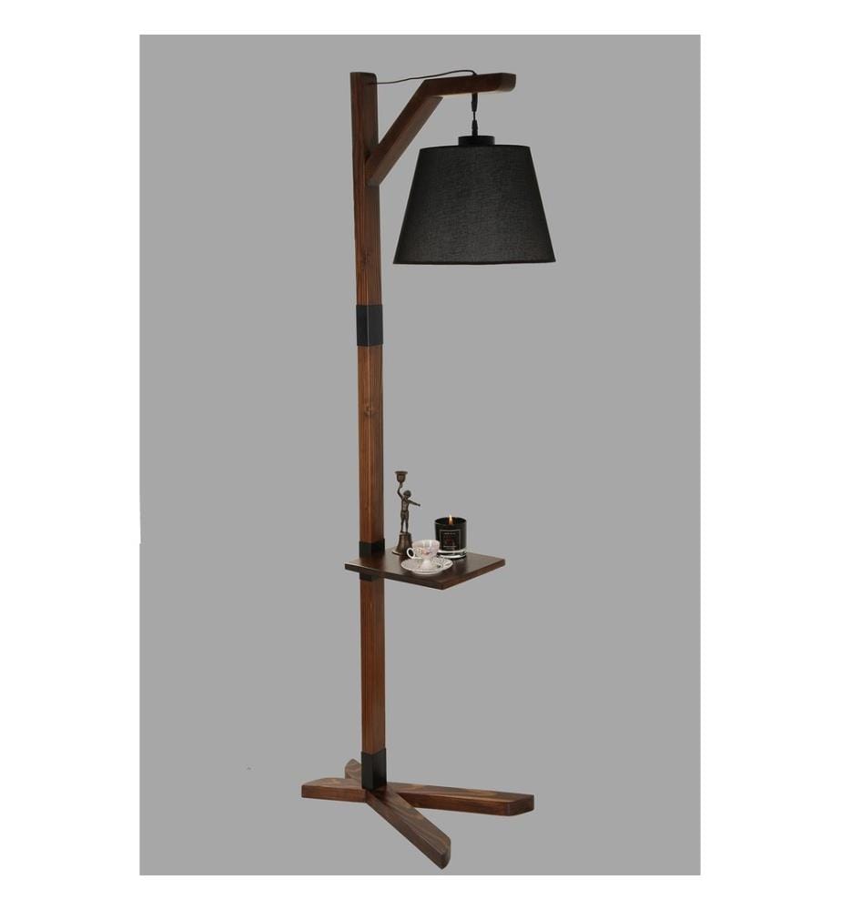 Noir, Lampadaire, Corps En Bois
