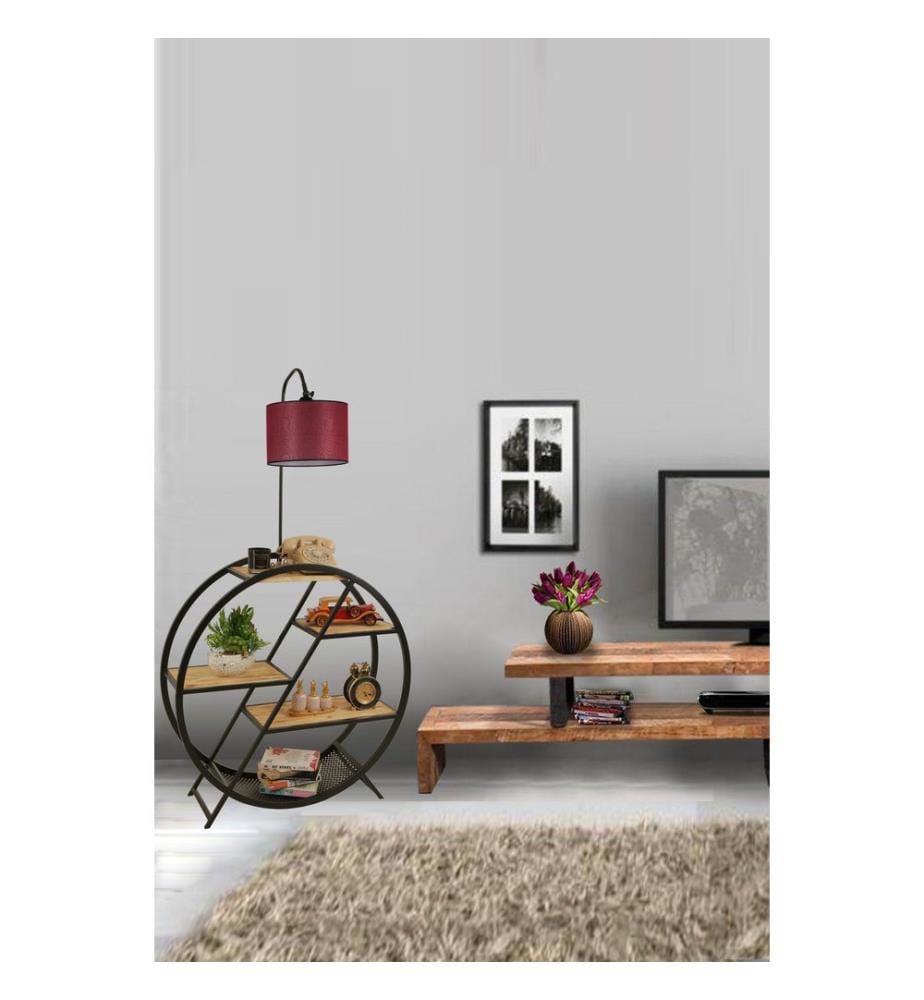 Lampadaire, Claret Red, Metal Body