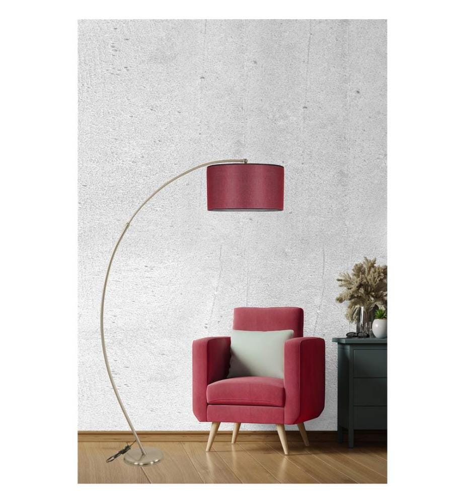 Lampadaire, Claret Red, Metal Body