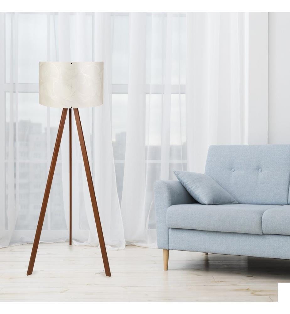 Brun, Couleurs Naturelles, Lampadaire, 38 X 140 cm, 70% MDF , 30% De Tissu PVC