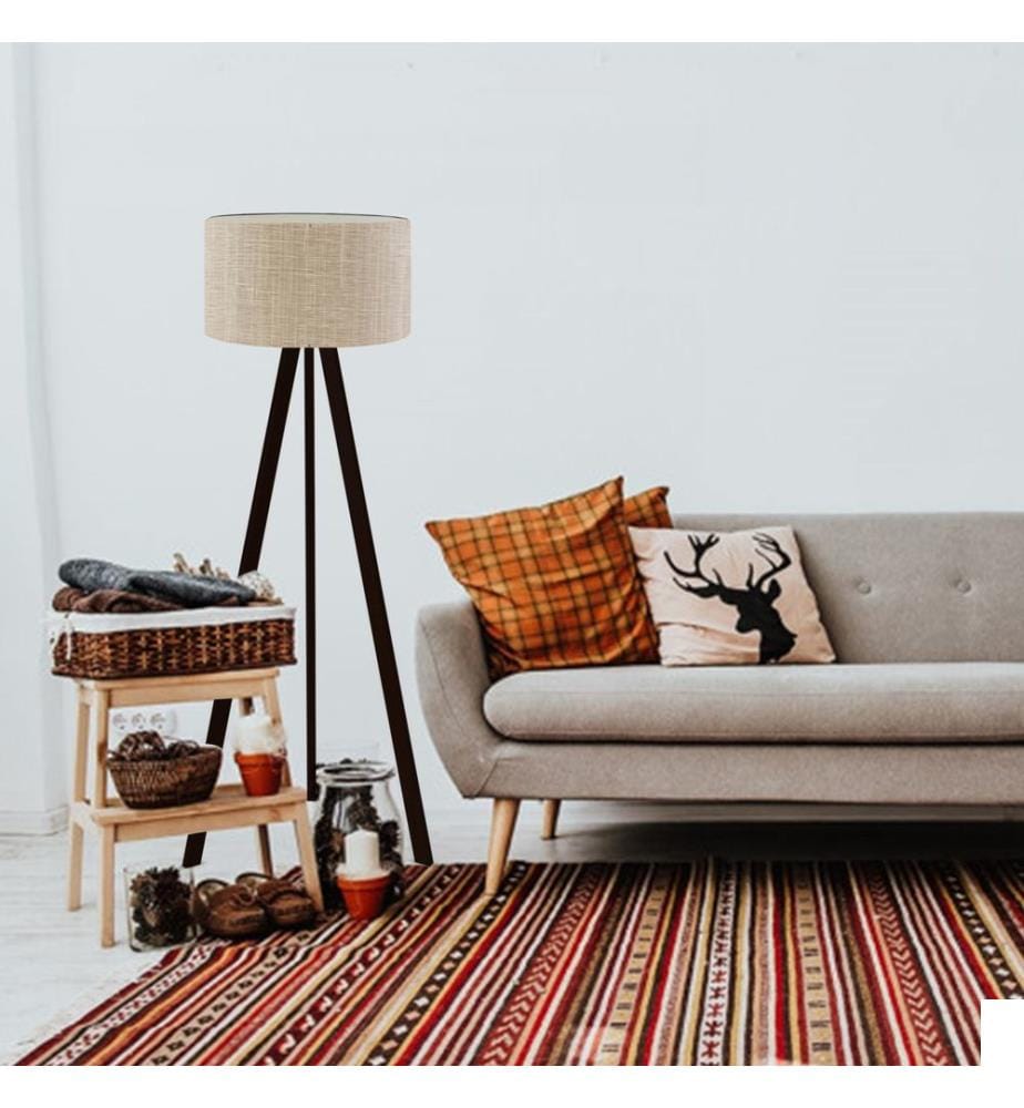 Beige, Lampadaire, 21 X 38 cm, Capot En PVC