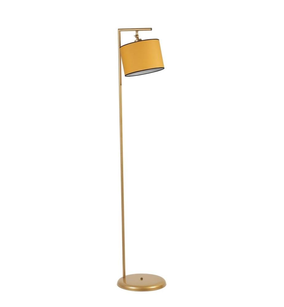 Lampadaire, Gold, Mustard, Metal Body, Metal Cap