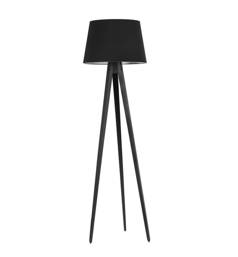 Lampadaire, Black, Wood Body