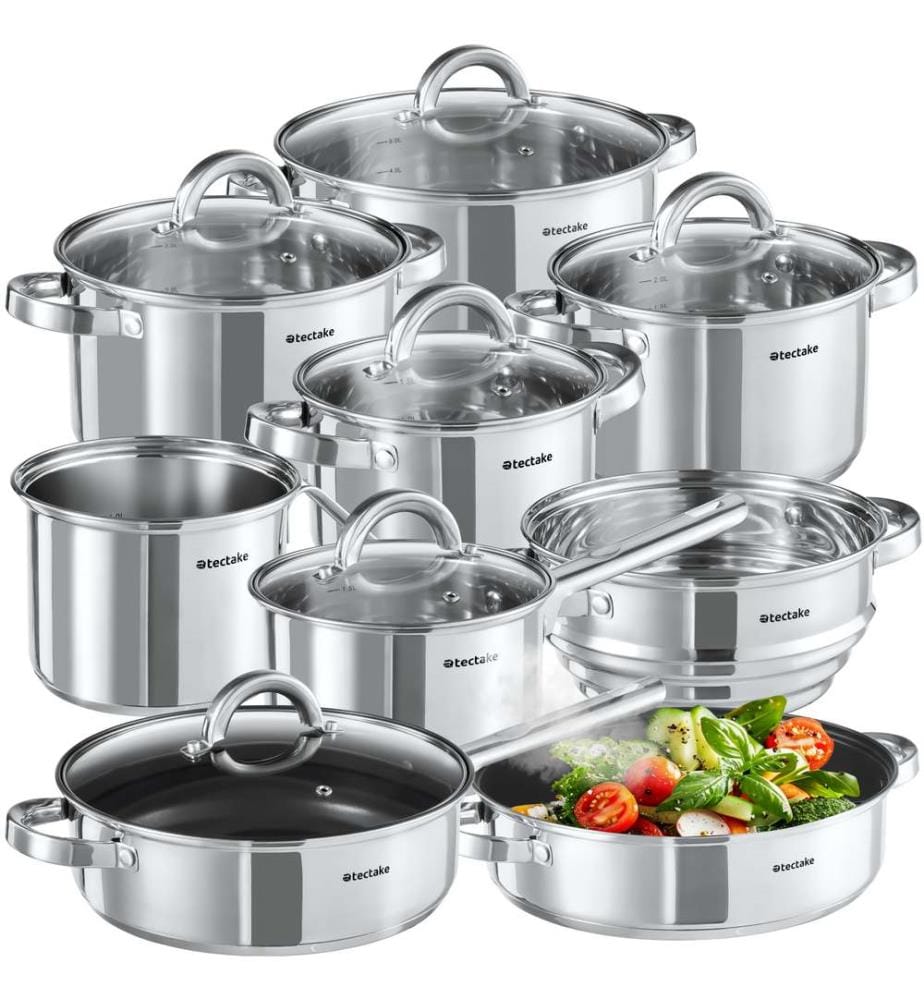 IBILI Cuisinière Avec Couvercle Inox Ebbe 32 Cm - Acier Inox 18/10 Induction, 5,7 Litres