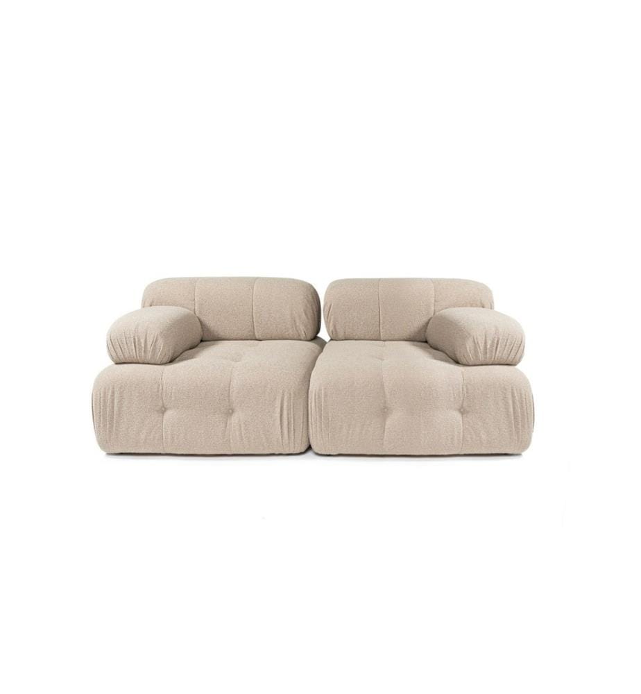 Canapé 2 places, Peach, châssis : Bois de hêtre - panneau de particules, Tissu : 100% polyester