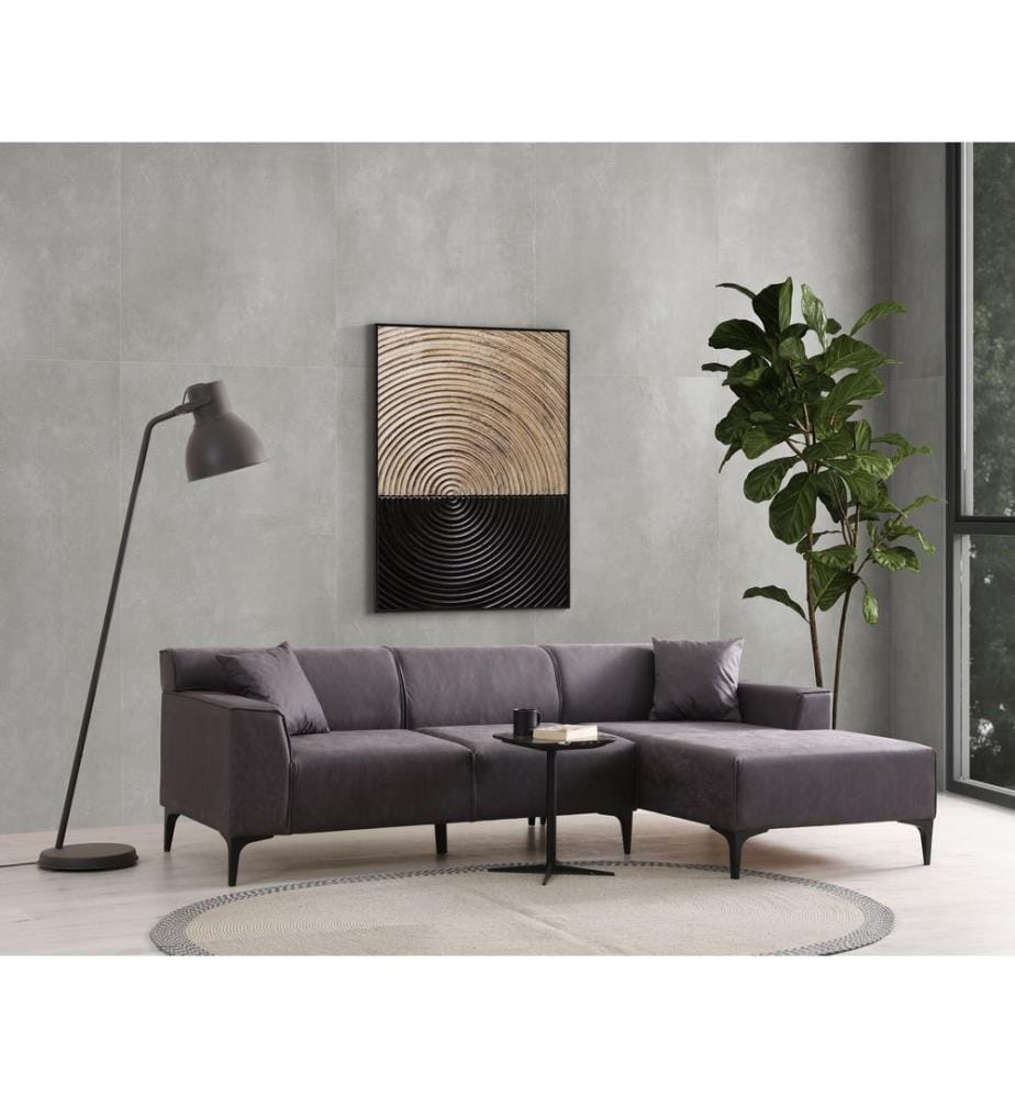 Canapé d'angle, anthracite, 100 % BOIS DE HÊTRE / AG aggloméré