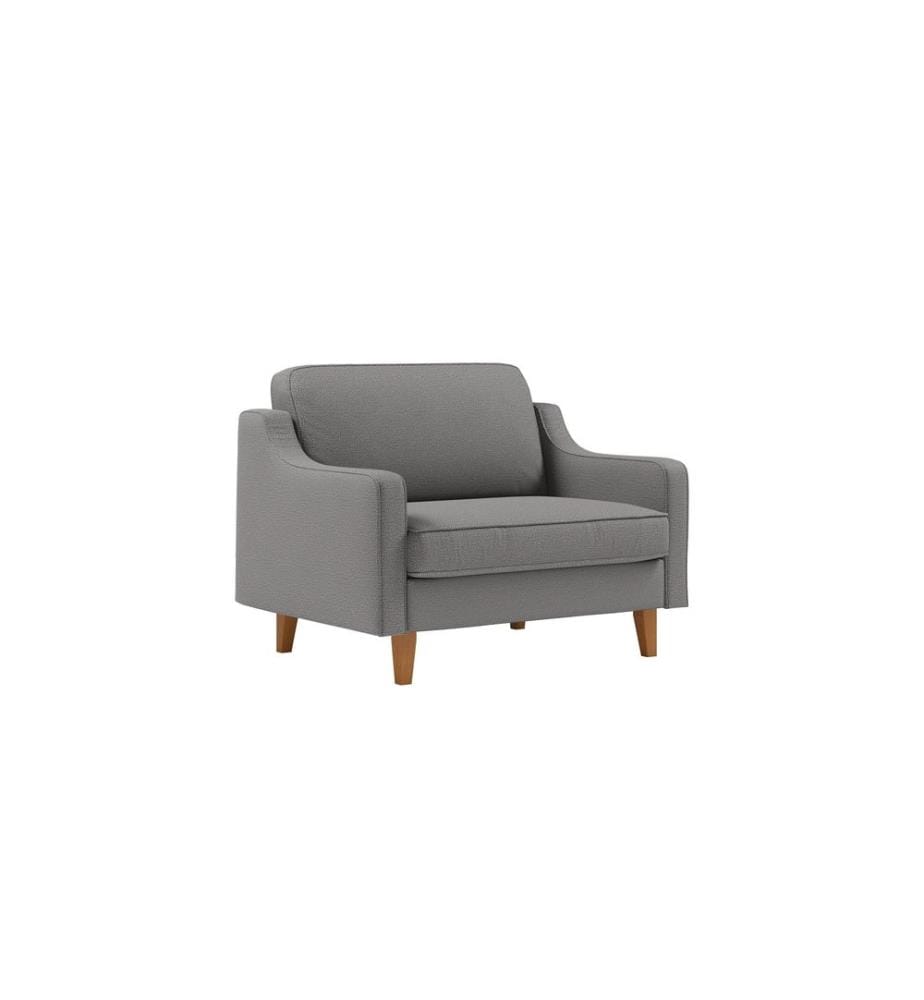 Canapé 1 place, obsidienne, noyer, structure : 100 % ACIER