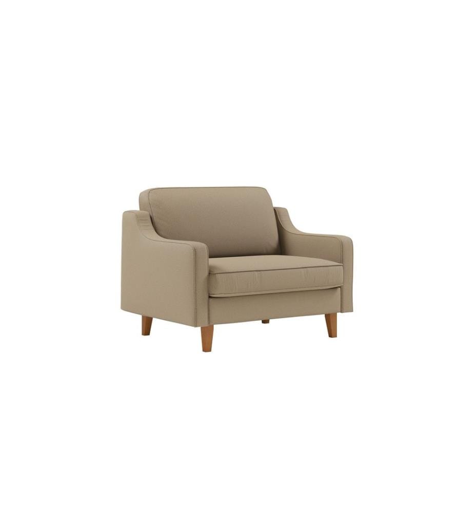 Canapé 1 place, couleur sable, noyer, structure : 100 % ACIER