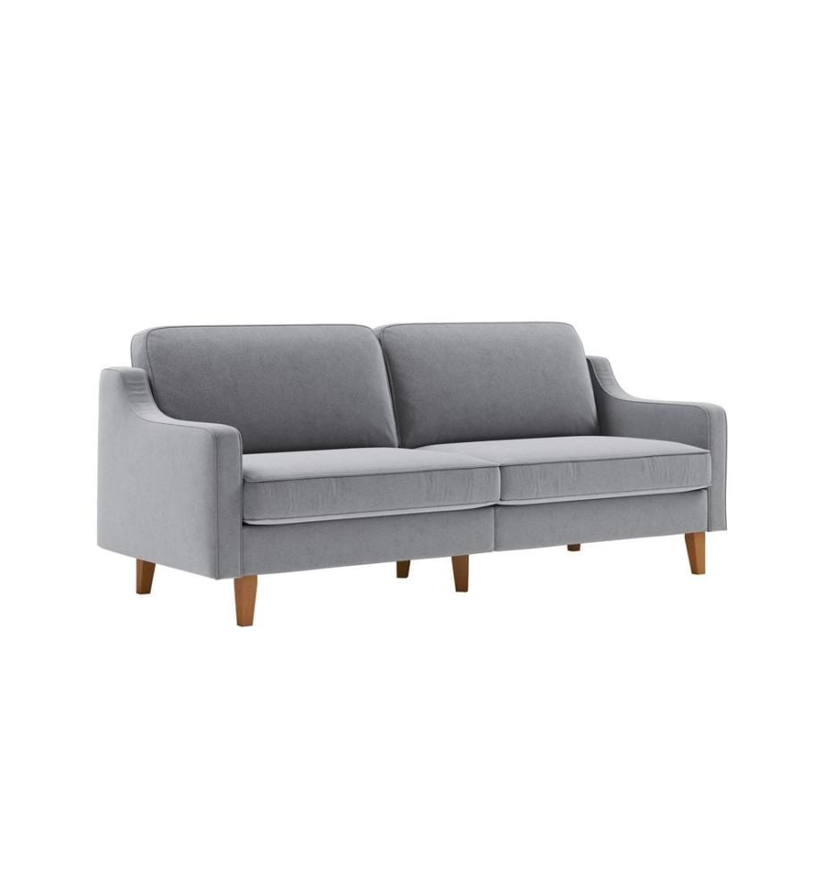 Canapé 3 places, gris brume, noyer, structure : 100 % ACIER