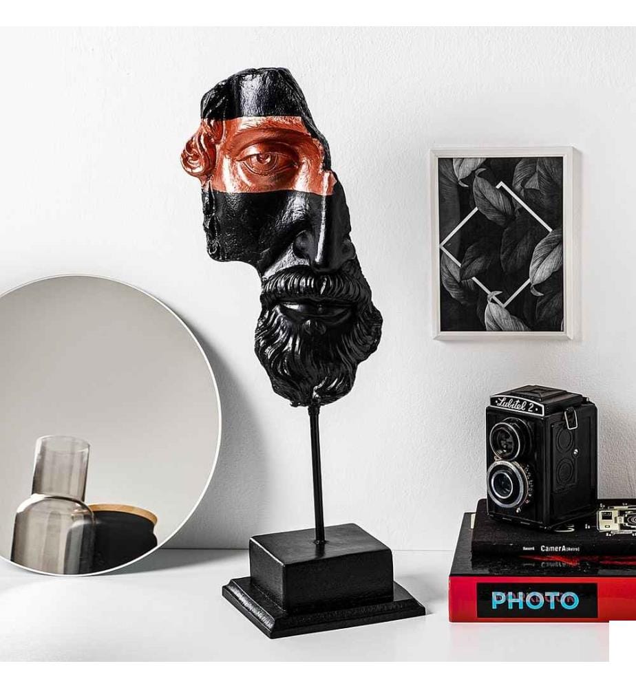 Objet décoratif, noir, bronze, 100% polyester