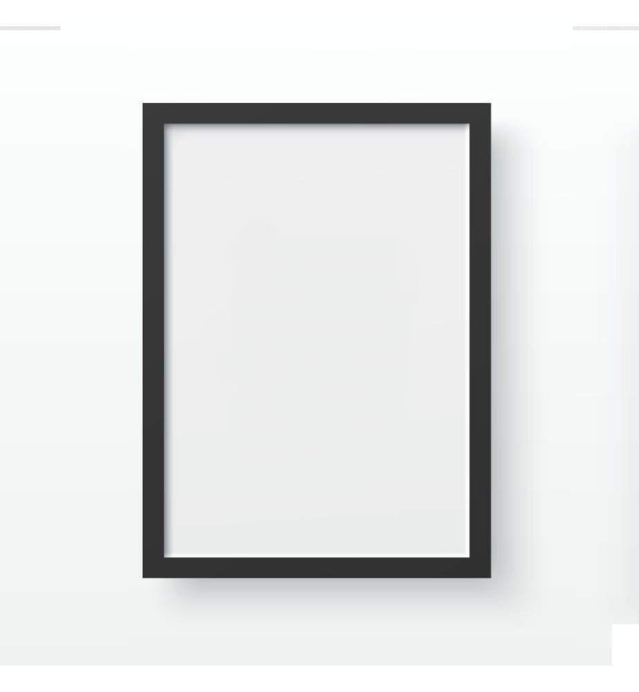 Cadre, Noir, 100% MDF, Cadre en plastique