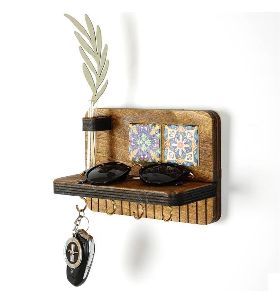 Etagère murale, noyer, 100% toile