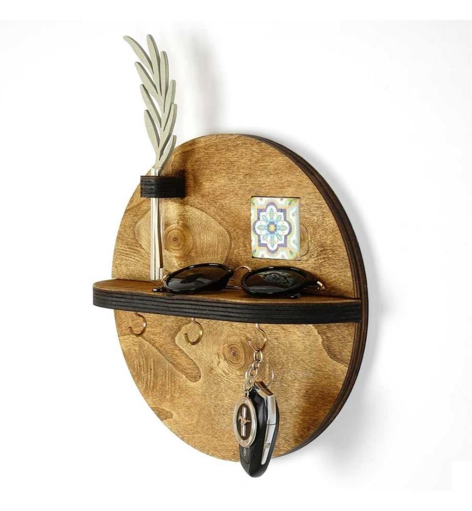 Etagère murale, noyer, 100% toile