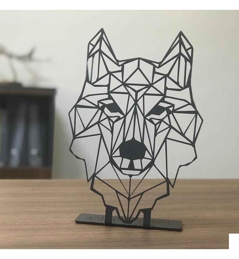 Objet décoratif, noir, métal