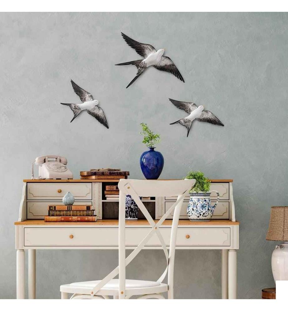 Accessoire mural décoratif, noir blanc, polyester