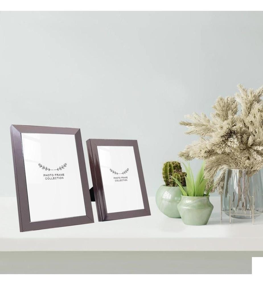 Cadre photo, 2 pièces, argent, plastique
