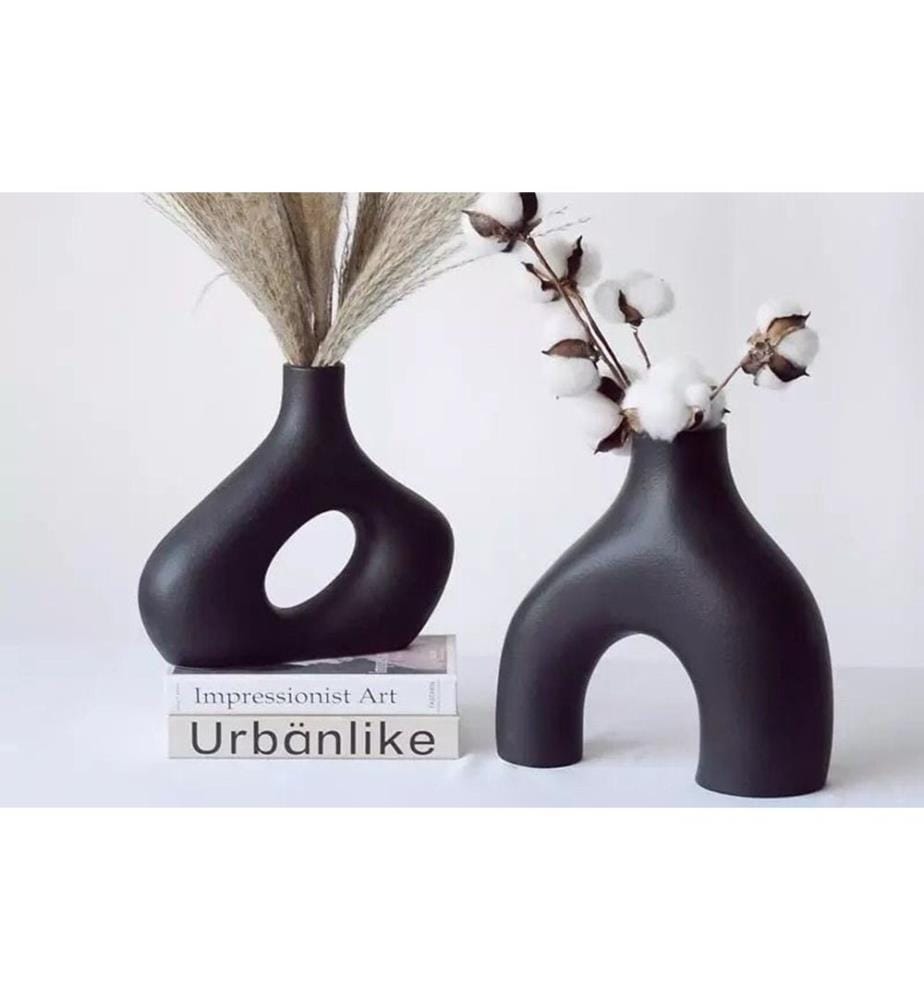 Vase, noir, 100% céramique