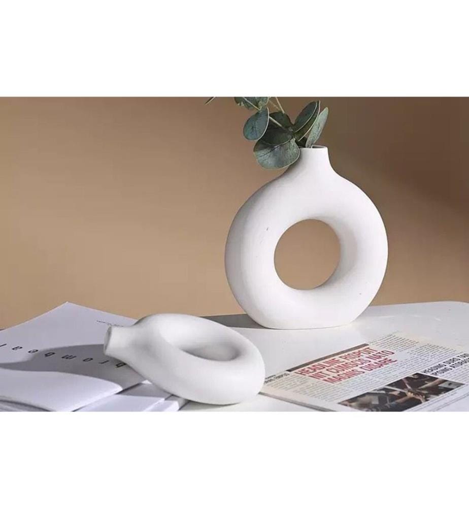 Vase, blanc, 100% céramique