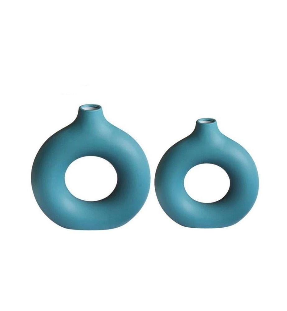 Vase, Turquoise, 100% céramique