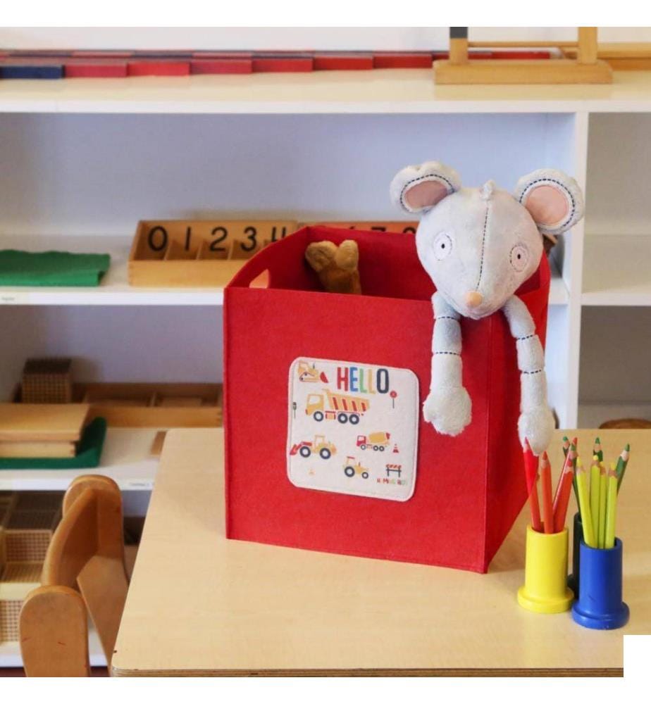 Organisateur de bureau, rouge, feutre