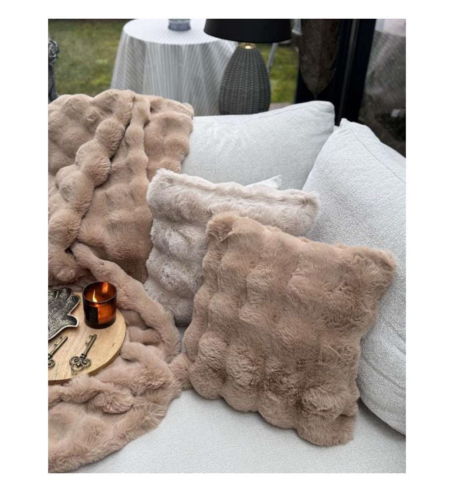 Housse de coussin, Marron, 100% POLYESTER