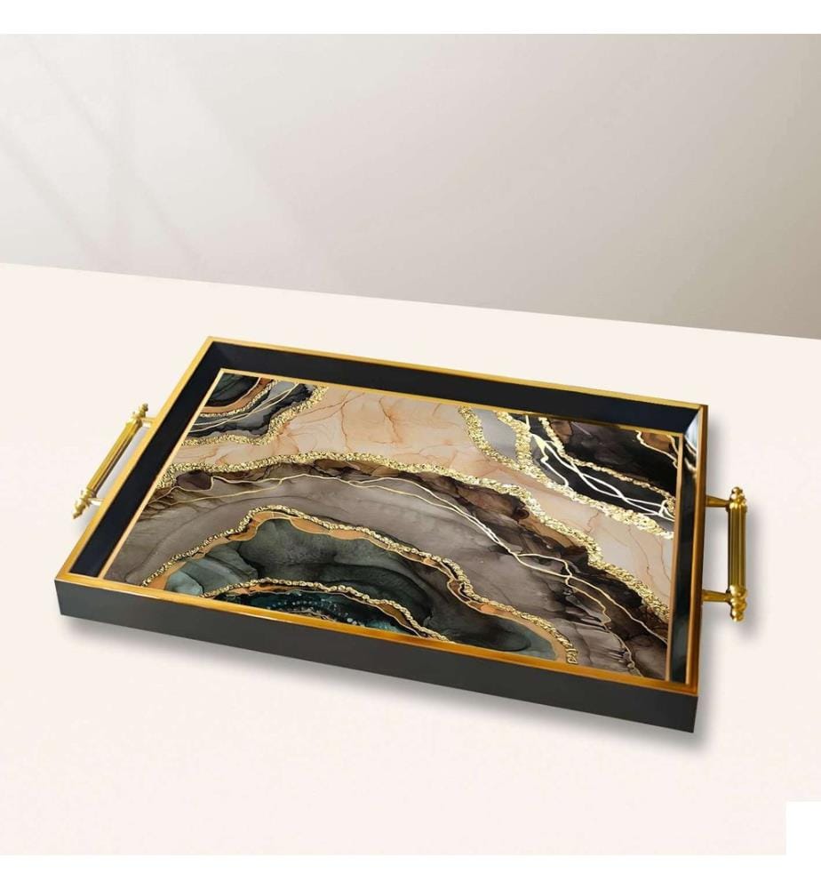 Plateau, Multicolore, 100% VERRE