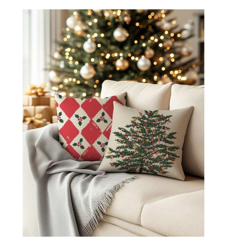 Set de housses de coussin, 2 pièces, Multicolore, 50% COTON / 50% POLYESTER