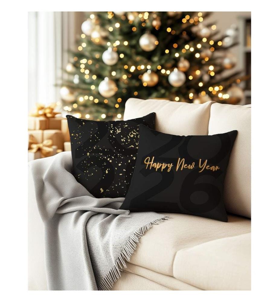 Set de housses de coussin, 2 pièces, Multicolore, 50% COTON / 50% POLYESTER