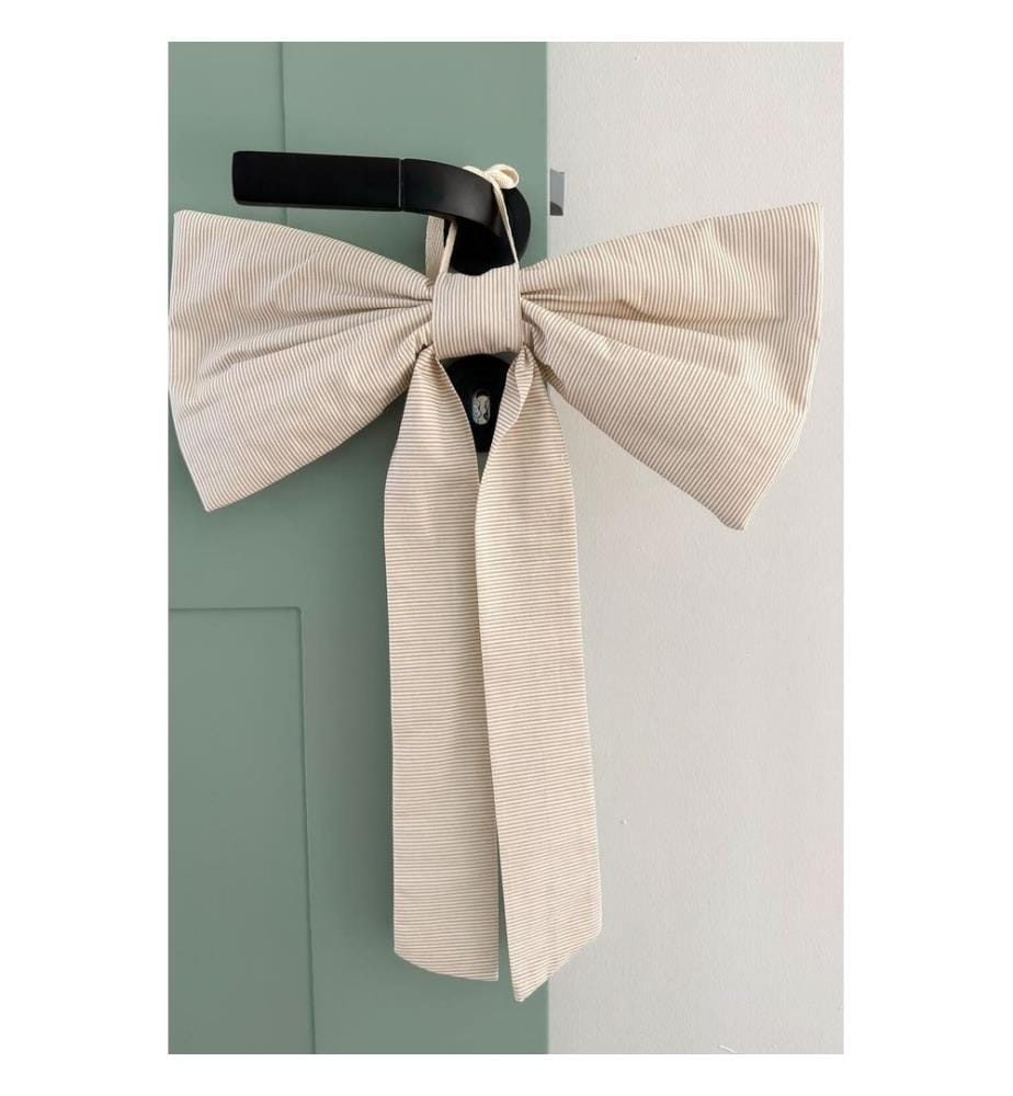 Ornement de porte, beige, blanc, tissu : 80% COTON / 20% POLYESTER