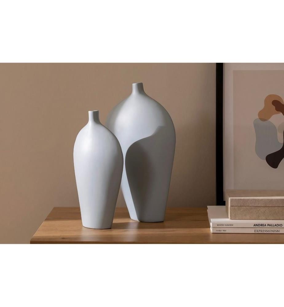 Set de vases, Gris clair, 100% CERAMIQUE