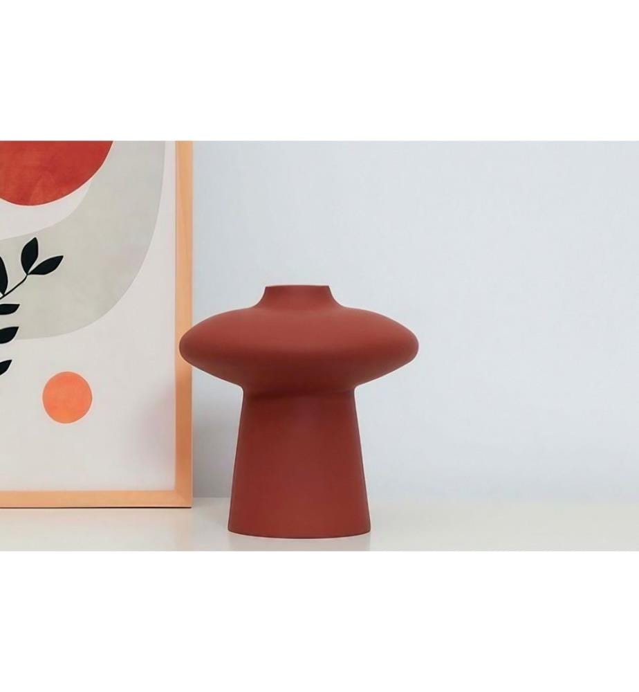 Vase, Rouge tuile, 100% CERAMIQUE