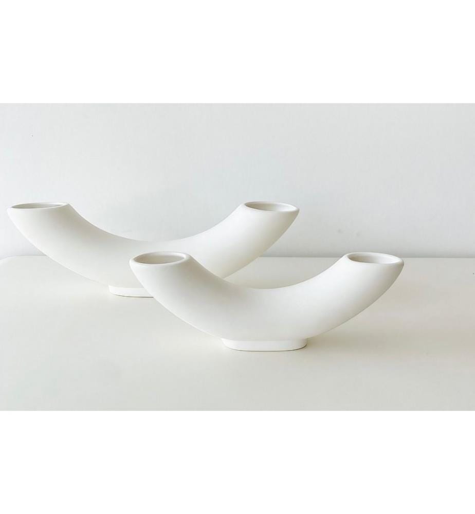 Set de vases, blanc, 100% CERAMIQUE