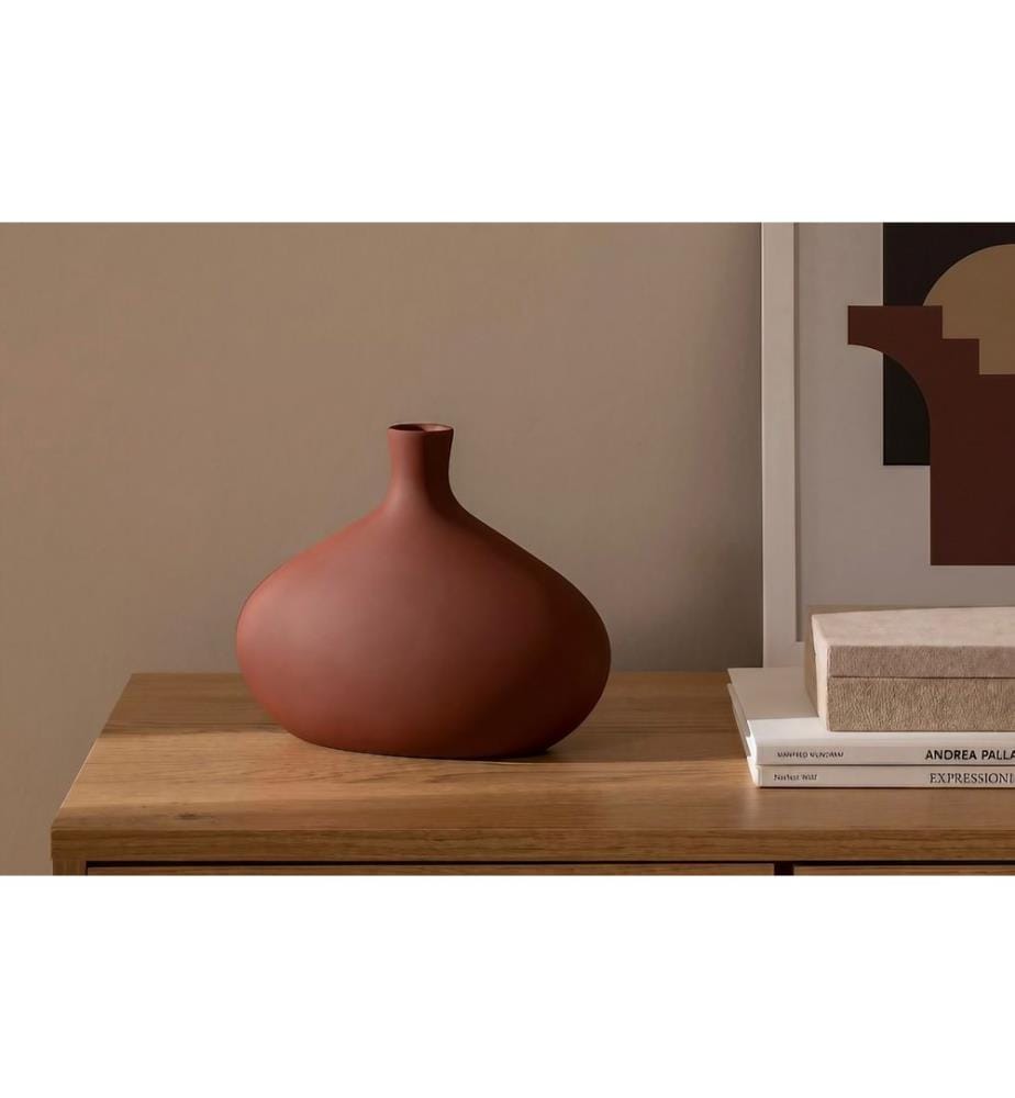 Vase, Rouge tuile, 100% CERAMIQUE