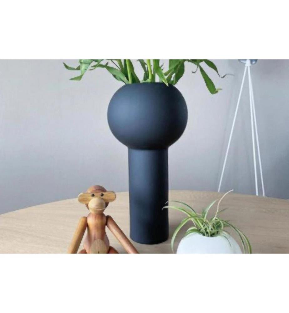 Vase, Bleu foncé, 100% CERAMIQUE
