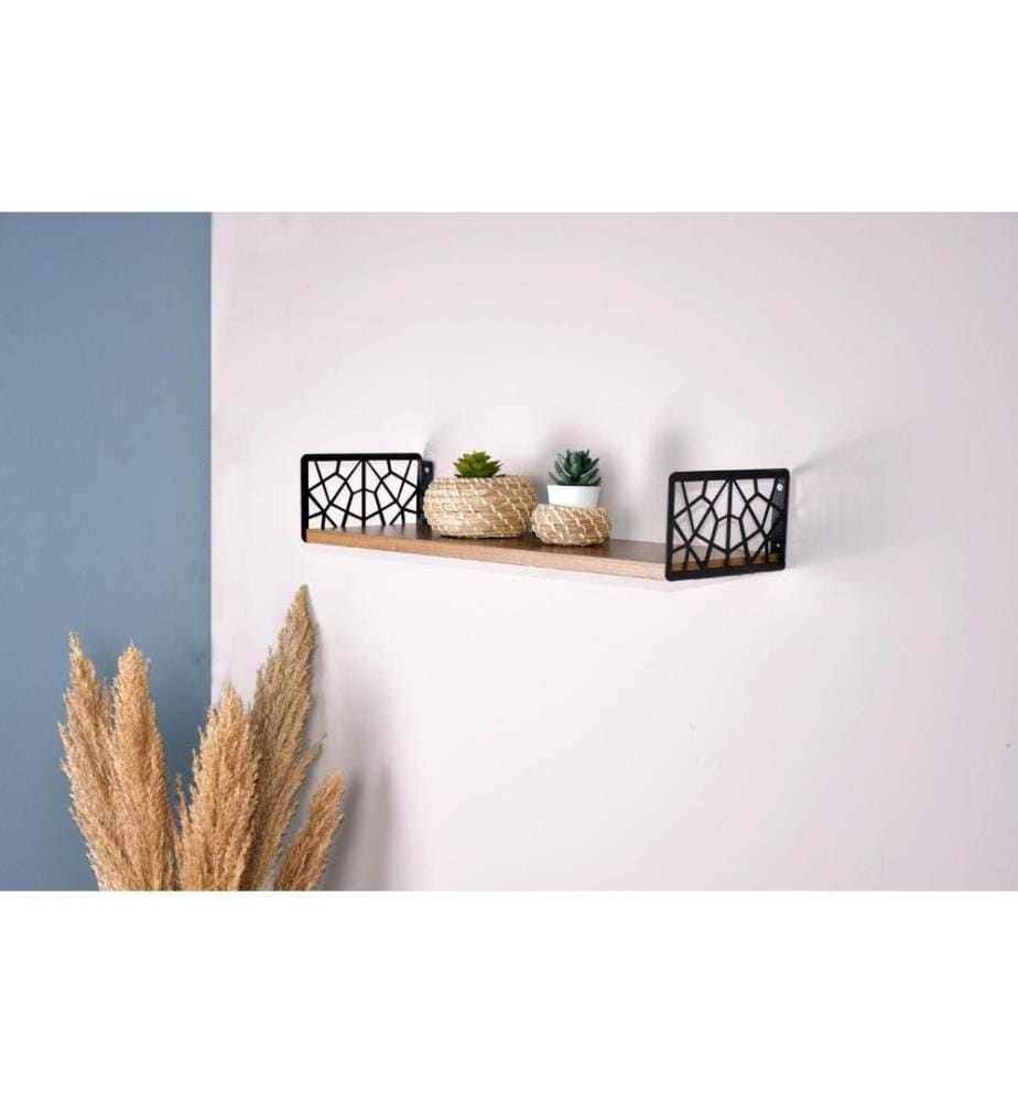 Etagère murale, Brun Noir, Panneau de particules mélaminé