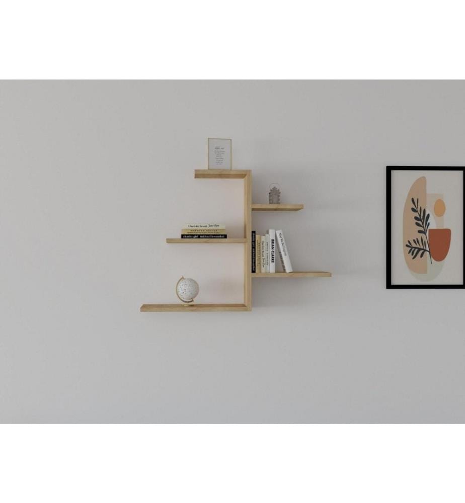 Etagère murale, chêne saphir, panneau de particules mélaminé