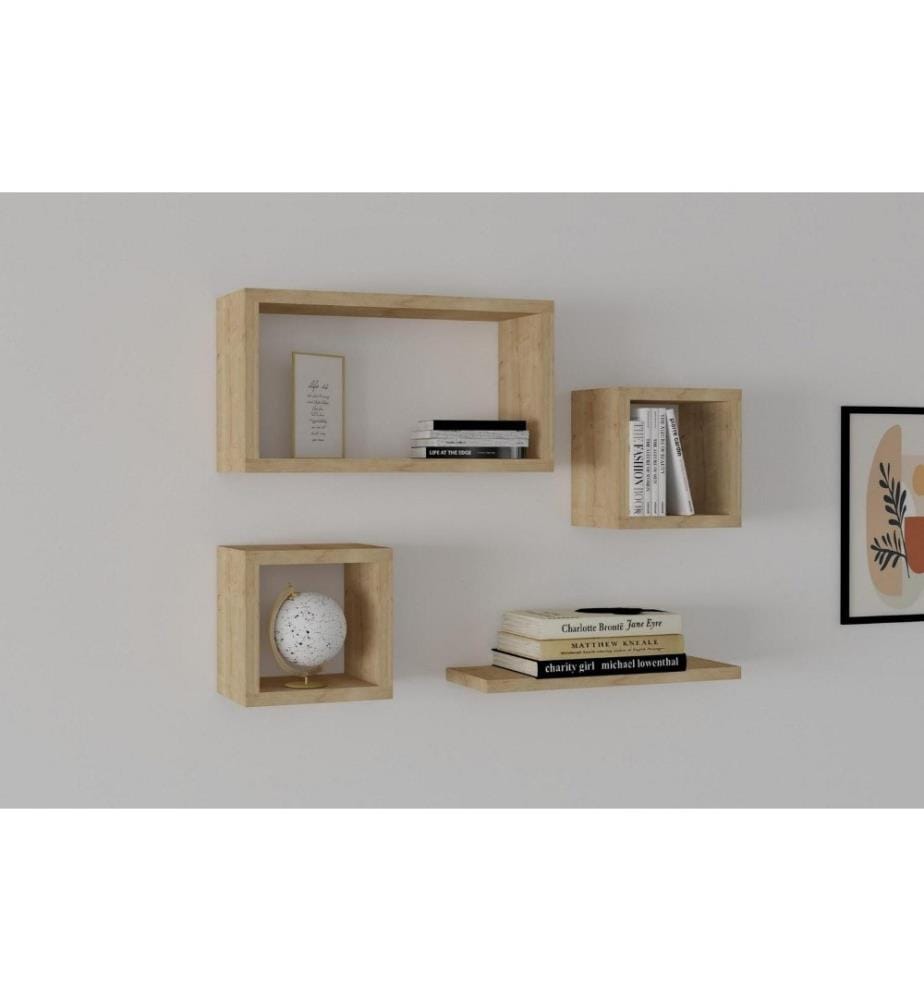 Etagère murale, chêne saphir, panneau de particules mélaminé