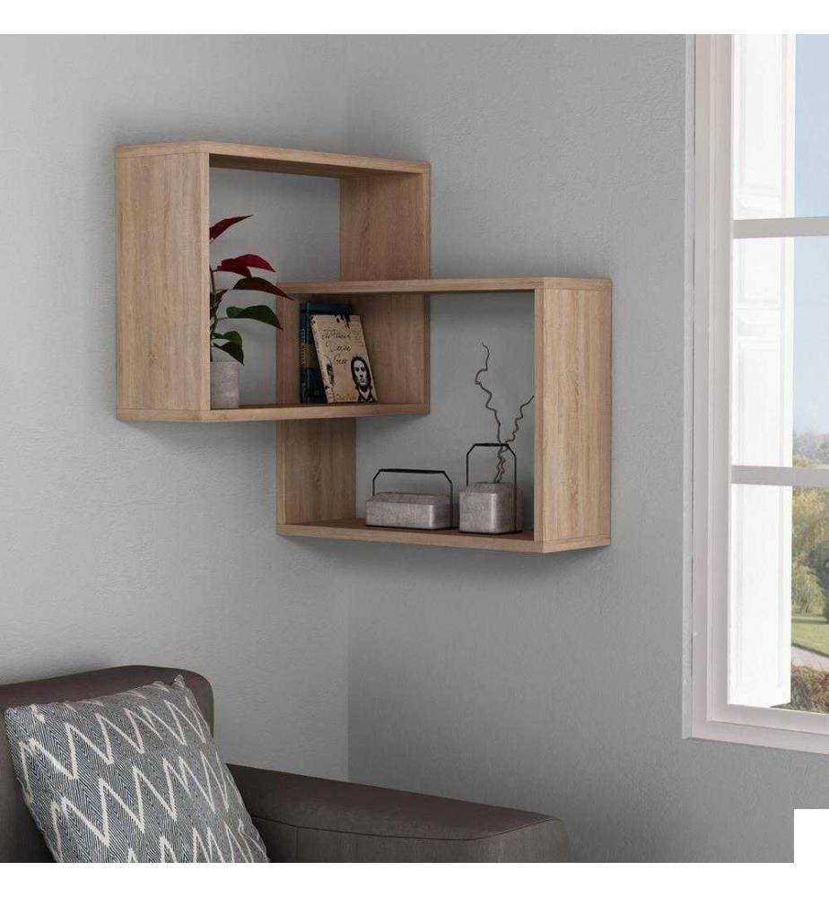 Etagère murale, chêne Sonoma, panneau de particules mélaminé