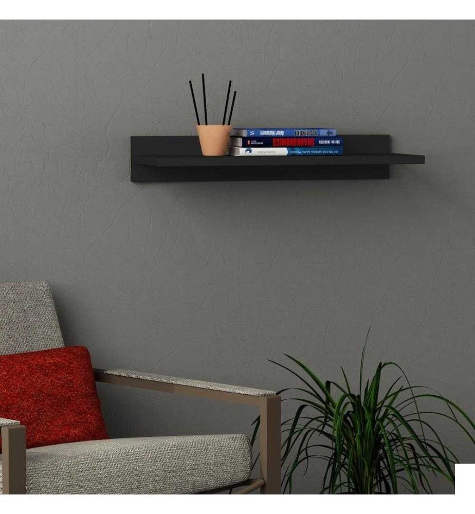 Etagère murale, Anthracite, panneau de particules mélaminé