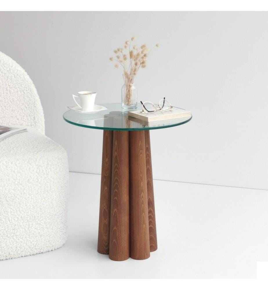 Table basse, noyer, pin massif