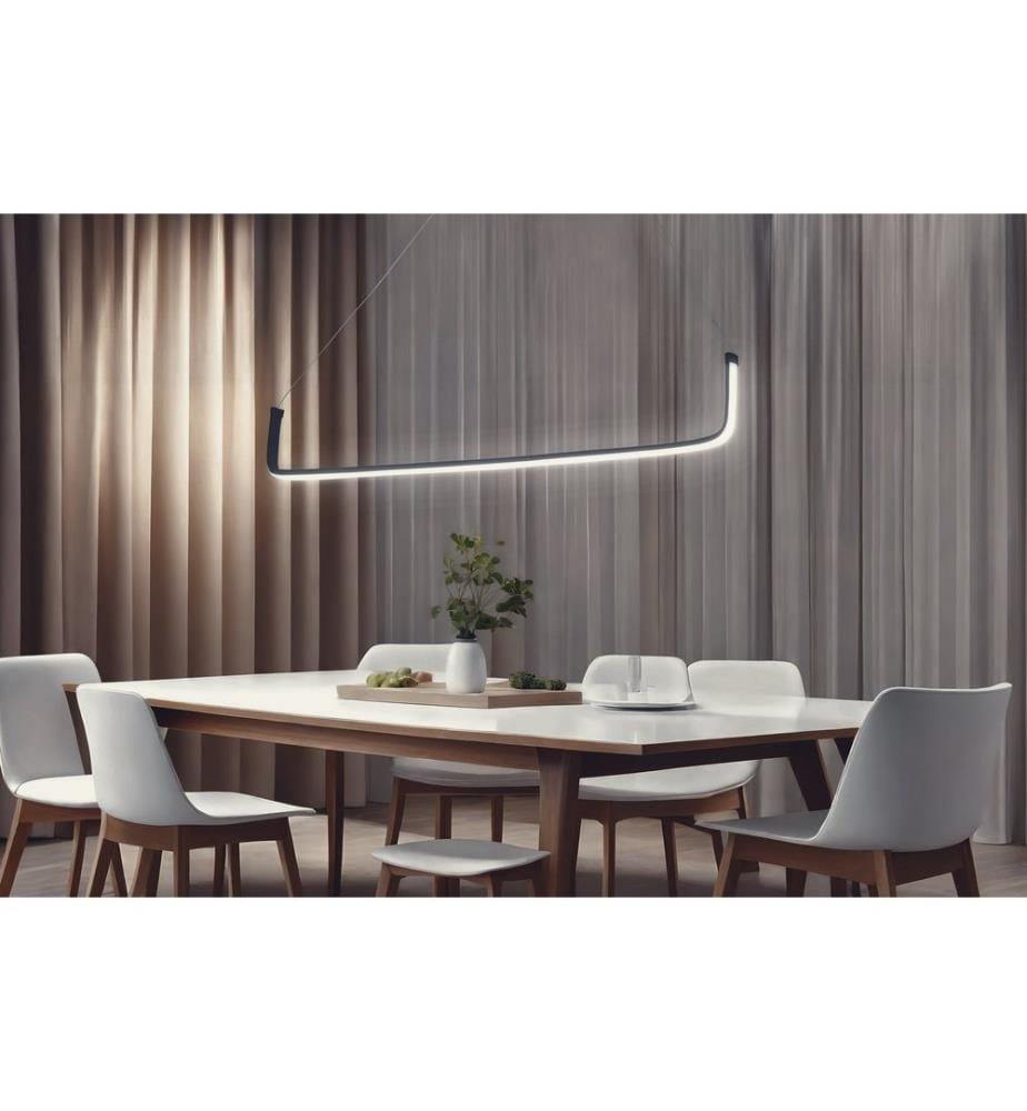 Lustre, noir, corps en aluminium