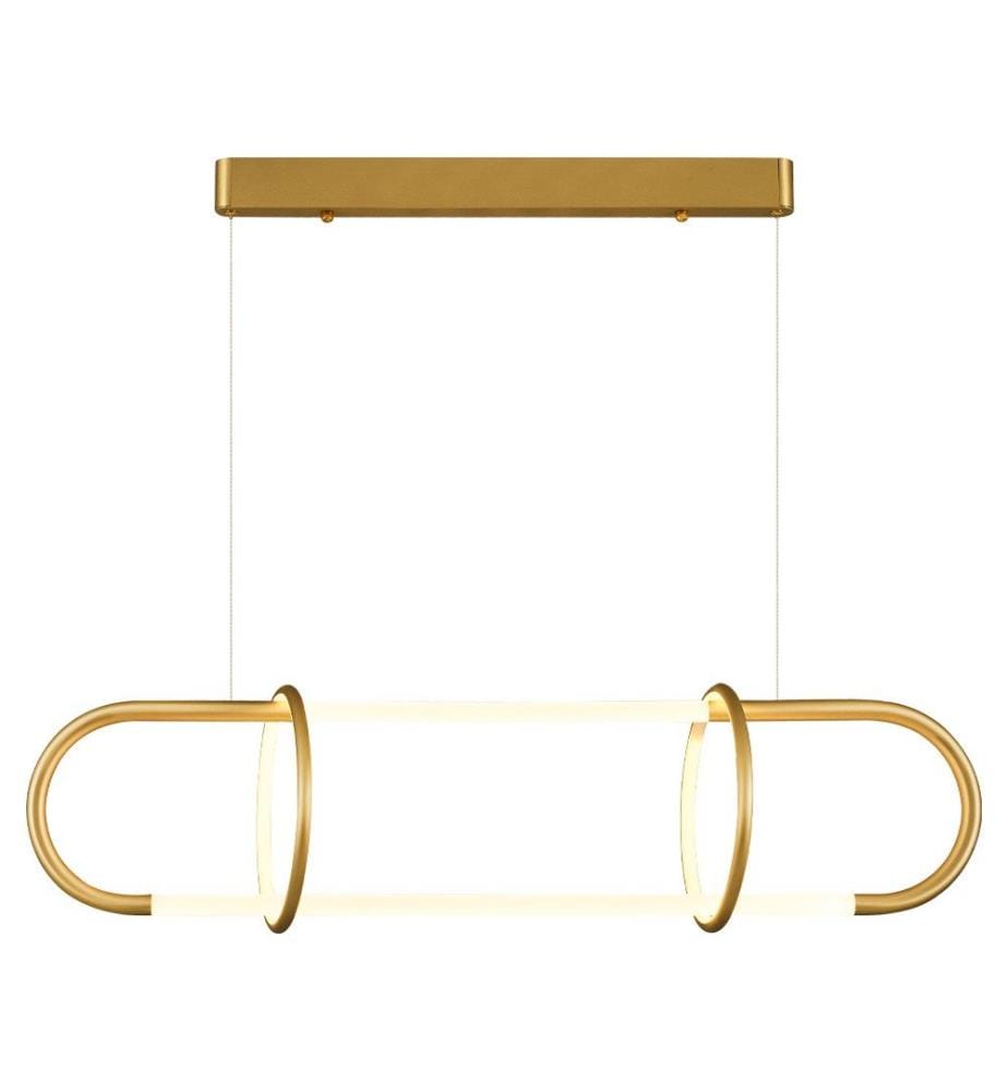 Lustre, Jaune, Corps en métal, Chapeau en acrylique