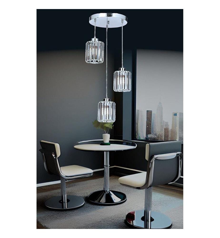 Lustre, chrome, corps en métal